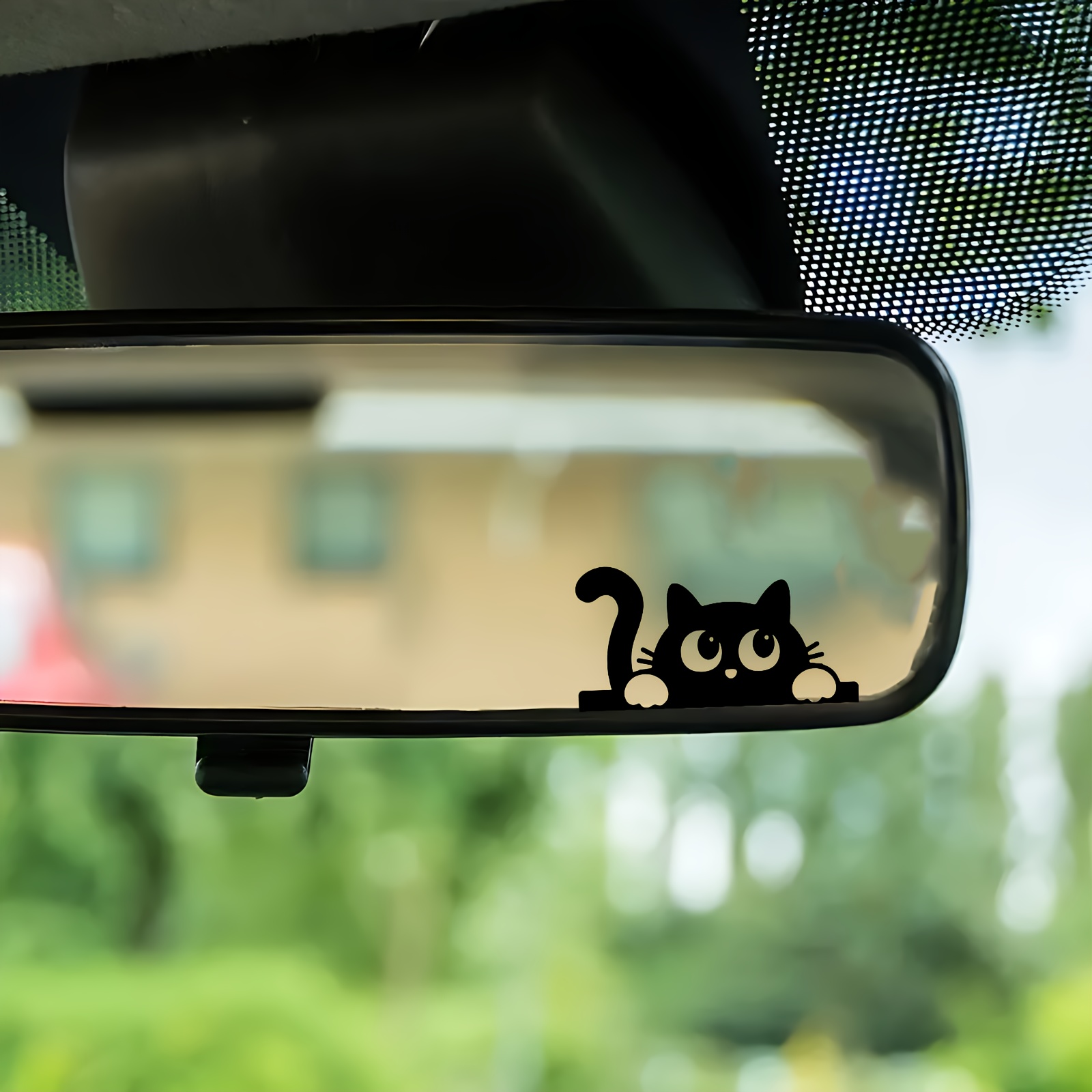 Car Accessories Xmas Gifts - Leuke Kat Auto Achteruitkijkspiegel Sticker Zijruit