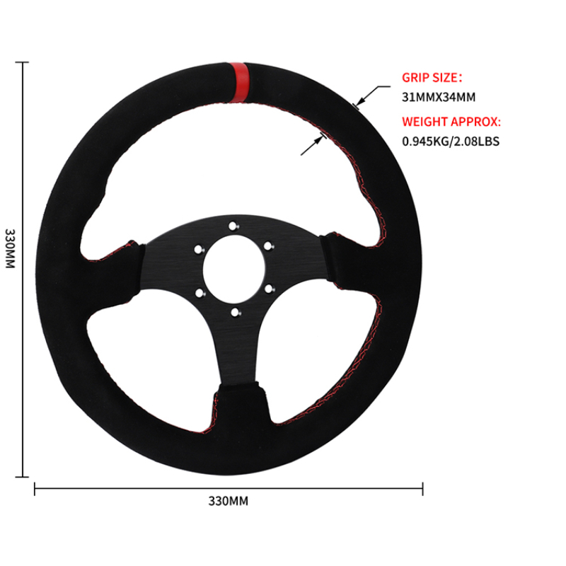 Car Accessories Logo - Suède race-stuurwielondersteuning met aangepaste logo auto-interieur