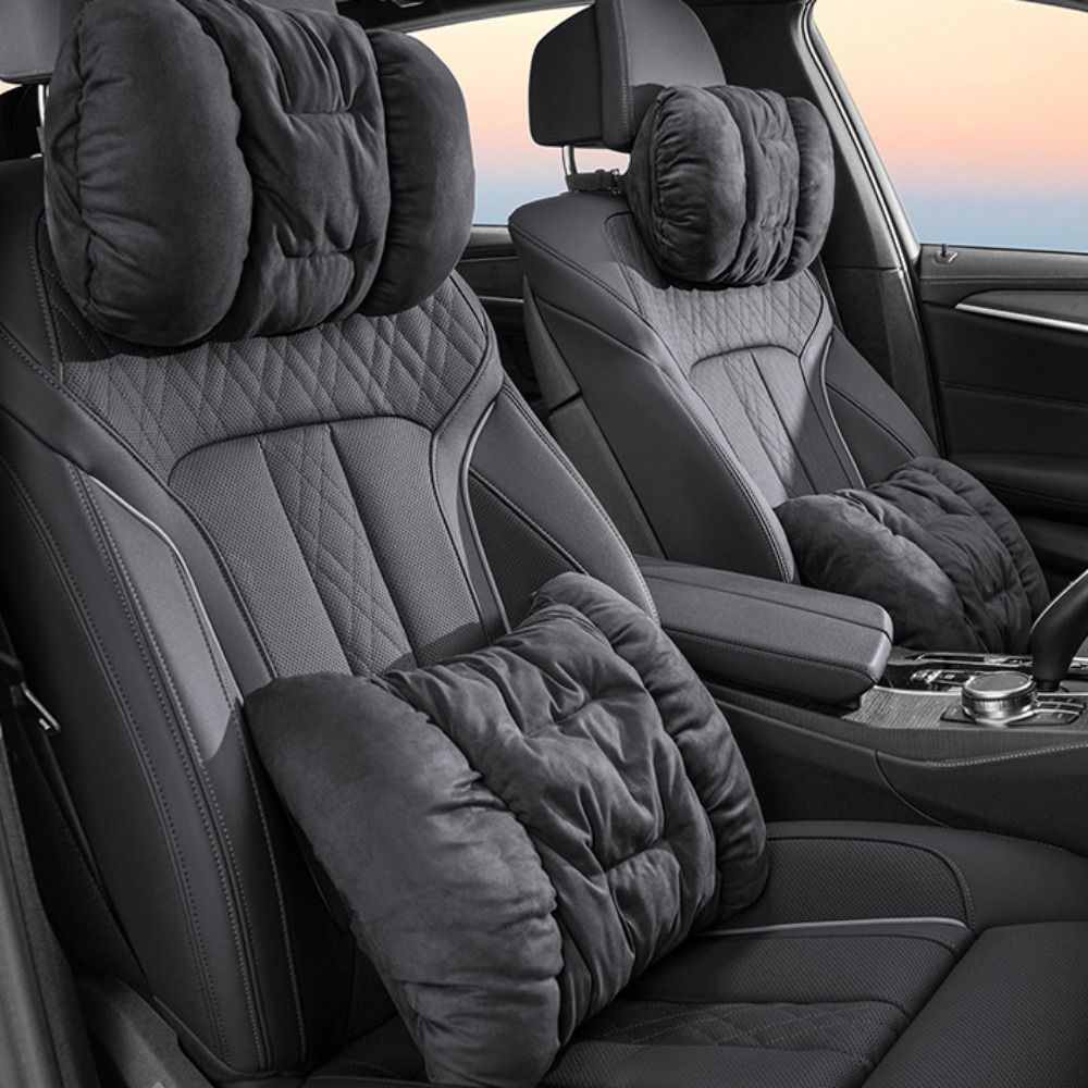 Car Accessories For Winter - Autostoel Neksteun Kussen Winter Pluche Auto