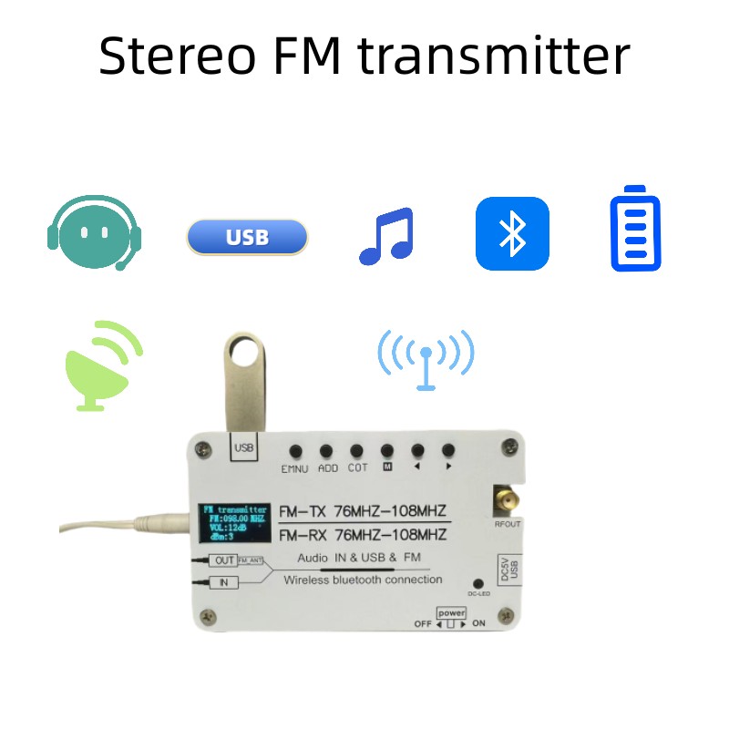 Fm Transmitter - FM-stereozender FM-zender 76-108MHz voor DSP radio-uitzending