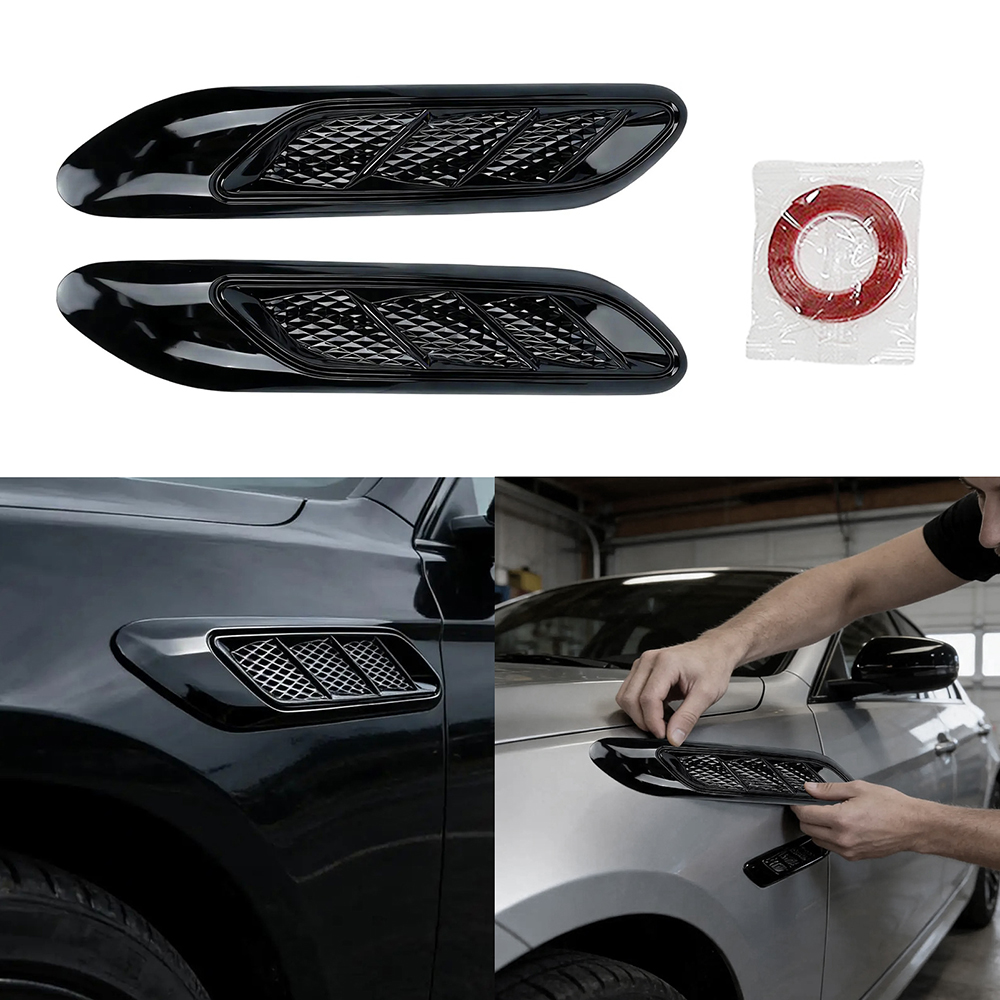 Car Accessories Unique - 2 stuks auto luchtinlaat voor borstzijde