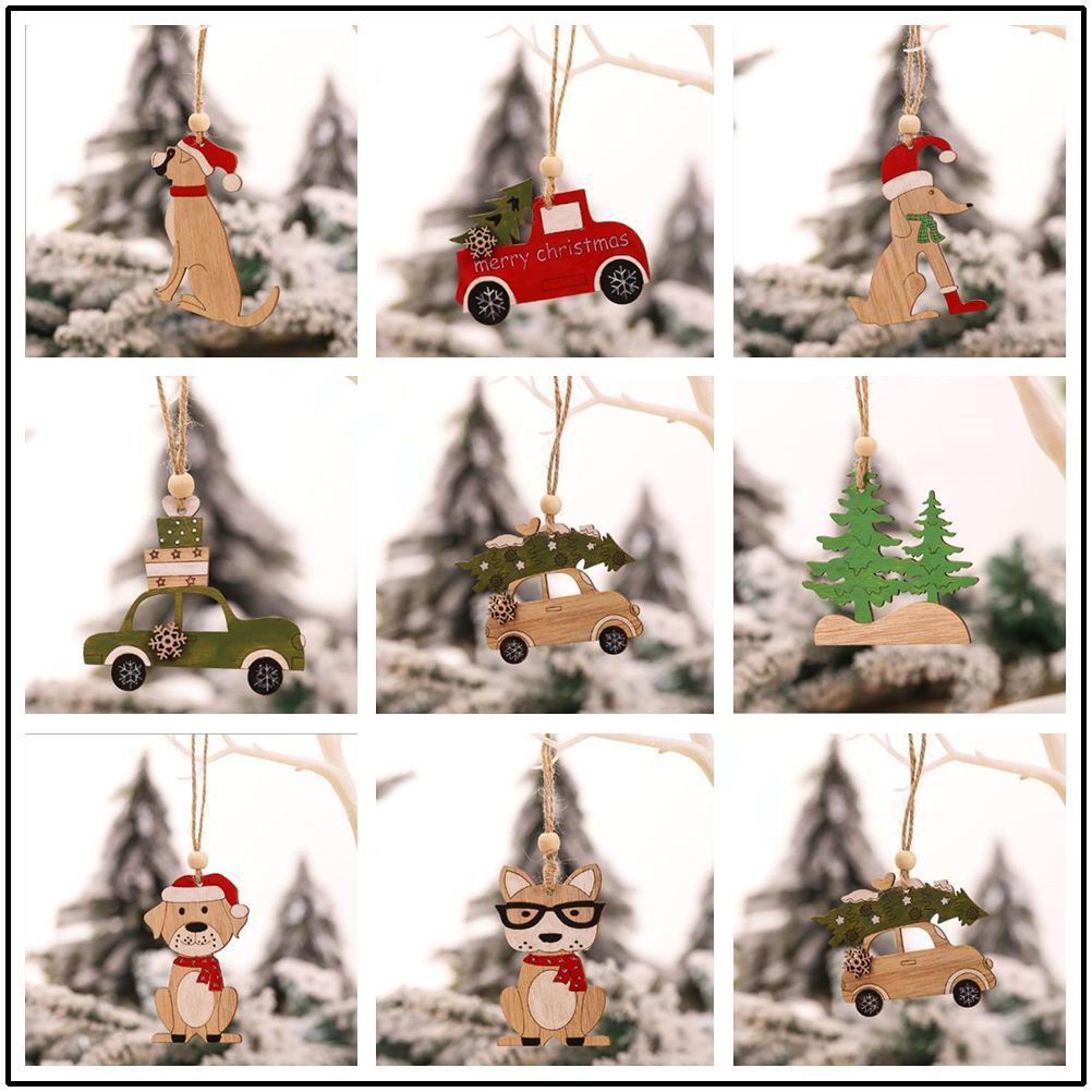 8-delige kersthanger houten ha - Car Accessories Xmas Gifts recensie en prijs