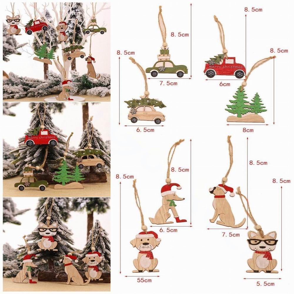 8-delige kersthanger houten ha - Car Accessories Xmas Gifts recensie en prijs